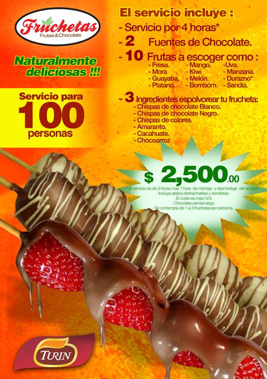 renta fuentes de chocolate