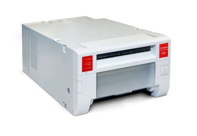 Impresora fotográfica mitsubishi cp-k60dw-s, ideal para eventos y cabinas